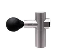 Muet Pistolet de massage en plastique à 4 vitesses, silencieux, de poche, for tissus profonds, for le corps, les jambes, les épaules et le dos. compact(Grey)