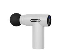 Muet Pistolet de massage en plastique à 6 vitesses, rechargeable, mini-pistolet de massage portable, masseur musculaire for soulager la douleur compact(Wit)