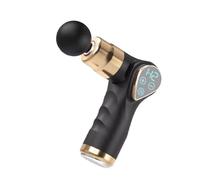 Muet Pistolet de massage en plastique avec 4 têtes de massage, masseurs portables rechargeables avec chaleur, masseur à percussion pliable compact(Svart)
