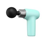 Muet Pistolet de massage en plastique avec 6 vitesses et 4 têtes de massage, masseurs portables rechargeables, masseur à percussion compact compact(Groen)