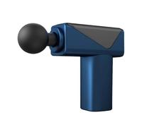Muet Pistolet de massage en plastique avec 6 vitesses et 4 têtes de massage, mini pistolet à messages portatif for soulager la douleur, à la maison et au bureau compact(Blauw)