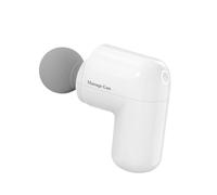 Muet Pistolet de massage en plastique avec 7 têtes de massage, masseur musculaire portable avec chaleur for le corps, les jambes, les épaules et le dos compact(Wit)
