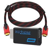 Mueuton Adaptateur Wii HDMI, avec CâBle HDMI De 1.5m, Adaptateur Wii HDMI pour TV Monitor Projector (720p/1080p)