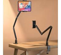 MUFANSU Support de Tablette en Aluminium avec Base Métal Rotative 360° | Support de Tablette pour iPad, Compatible avec les Ecrans Portables de 15,6 Pouces et les iPad de 4,7 à 12,9 Pouces