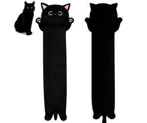MUFEIRUO Coussin en peluche chat long 90 cm - Long chat - Jouet en peluche kawaii - Cadeau pour amis et enfants