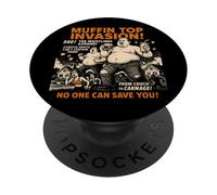 Muffin Top Invasion Movie Poster Homme Vintage Halloween PopSockets PopGrip Adhésif