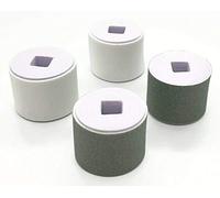 Mufira Rouleaux de rechange pour polissoir électrique, 4 pièces, gris et blanc, plastique, pour ongles mains et pieds, compatible avec Ped Egg, JML, Homedics, my Mani et plus