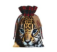 Muflvdx Joli sac cadeau de Noël imprimé bébé Jaguar, sacs de vacances réutilisables pour cadeaux, pour Noël, anniversaires, fêtes