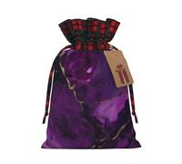 Muflvdx Sacs cadeaux de Noël à texture marbre violet foncé, sacs de vacances réutilisables pour cadeaux, pour Noël, anniversaires, fêtes