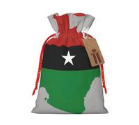 Muflvdx Sacs cadeaux réutilisables et faciles à emballer avec le drapeau de Sao Tomé-et-Principe avec cordon de serrage, pour anniversaires, vacances, Noël