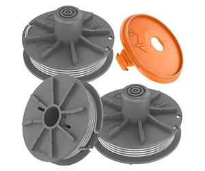 MUFUSHAN Lot de 3 bobines de fil de rechange pour coupe-bordure Gardena Easycut 400/25 EasyCut 450/25 Art.9807, ComfortCut450 Art.8847, Plus 500/27 Art.9809, PowerCut Art.8848, SmallCut 300/23