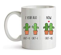 Mug 1 an de relation amoureuse 1re année Tasse latte macchiato 330ml