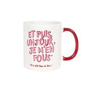 Mug 30 n céramique blanc et rose avec message esprit Girl Power - -