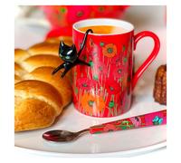 Pylones Mug en porcelaine Schluck Coquelicots 30 cl rouge