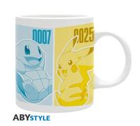 ABYstyle Mug Pokémon Pikachu & Kanto Starters – Céramique 320 ml, Micro-ondes & Lave-vaisselle