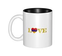 Mug 330Ml Drapeau Arménie Typographie Amour Doré Tasse À Thé Café Individualité Cup Design Vintage Tasses À Café pour Collègue, Soeur, Frère