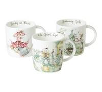 Mug 38 cl Joie de vivre (lot de 3) - Roy Kirkham - Décoré - Porcelaine G