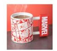 Tasse Marvel Logo à Changement de Chaleur - Marchandise Disney Marvel Officielle, Rouge & Blanc, Cadeau pour Fans de Super-Héros