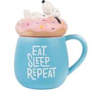 Grupo Erik - Mug Snoopy 500 ml avec Couvercle | Tasse en Céramique Sous Licence Officielle | Mug Café & Thé, Idée Cadeau Geek, Anniversaire ou Noël