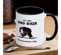 Mug à café avec grand chien de montagne « It's Not Dog Hair » - Tasse à thé amusante en céramique avec grande poignée en C pour café, thé, céréales, eau pour bureau, cuisine, maison, école