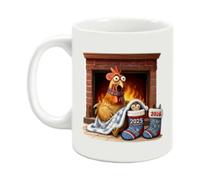 Mug À Café Avec Motif De Poulet | Tasse À Vin Et Lait Avec Un Dessin D'Animal Cartoon,Mug De Noël Amusant En Céramique | Pour Femmes Hommes Enfant Ami Maman Dame Cuisine Fête De Vacances Ferme Bar