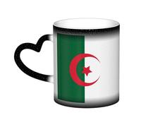 Mug à café en céramique avec motif drapeau de l'Algérie pour homme et femme 325 ml