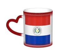 Mug à café en céramique avec motif drapeau du paraguay pour homme et femme 325 ml