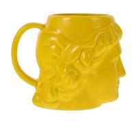Mug à Café en Céramique avec Sculpture Tête de David, Décor de Table | Large Ouverture, Surface Lisse, Prise Confortable, pour Eau ou Thé, Idée Présent Artistique Destinée aux Amateurs