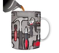 Mug à Café en Céramique,Grande Capacité 350ml Design Boîte à Outils - Mug Thé Céramique avec,Pour Soupe Eau Chaude Thé Voyage Femmes Hommes