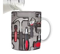 Mug à Café en Céramique | Grande Capacité 350ml Design Boîte à Outils - Tasses en Céramique avec | Pour Soupe Eau Chaude Thé Voyage Femmes Hommes