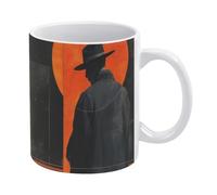 Mug à café en céramique imprimé d'une énigme géométrique, 325 ml (11 oz), compatible micro-ondes et lave-vaisselle. Idée cadeau parfaite pour Noël, un anniversaire, la Saint-Valentin ou une pendaison