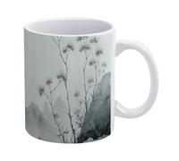 Mug à café en céramique imprimé « Murmure de branches classique », 325 ml (11 oz), compatible micro-ondes et lave-vaisselle. Idéal comme cadeau pour Noël, un anniversaire, la Saint-Valentin ou une pe