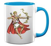 Mug à café en céramique Motif dieu Apollo Bleu clair