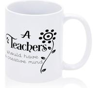 Mug à café humoristique et motivant « Un professeur devrait avoir un esprit » - Mug en céramique imprimé recto verso - 325 ml (11 oz) - Cadeau original pour maman, papa, un ami, une épouse ou un mari
