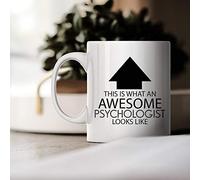 Mug à café humoristique - This is What an Awesome Psychologist Looks Like - Inspirational Sarcasm Anniversaire Noël Idée cadeau humour fantaisie Tasse à thé pour un collègue ami, homme et femme