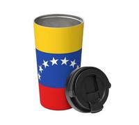 Mug à café isotherme avec drapeau du Venezuela. Élégant thermos de 500 ml qui garde les boissons chaudes pendant des heures, parfait pour le café, le thé et plus encore.