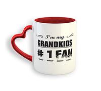 Mug à café Je suis le fan numéro 1 de mes petits-enfants Amour Romance | Tasse A Cafe Fin D’AnnéE Lot de 2-330ml Rillant Mugs Humour Tasses Amie CollèGue