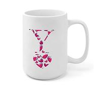 Mug à café Lettre d'amour en forme de cœur pour la Journée des gestes | sincères Tasse Grand-MèRe 2 PièCes Robuste Tazza sul Bordo Élégant Tazzine Caffe Maitresse Amie