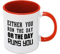 Mug à café original « Soit tu maîtrises ta journée, soit elle te maîtrise » en céramique imprimée recto verso, 325 ml (11 oz), idéal comme cadeau pour maman, papa, un ami, un conjoint ou une épouse.