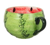 Mug à Café Pastèque en Céramique 240ml avec Anse, Tasse Fruitée | Motif Peint à Main, Design Estival Ludique, pour Chocolat Chaud, Soupes Dessert, la Cuisine ou Réception