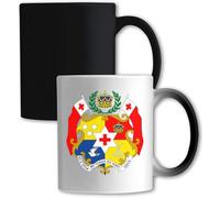 Mug à changement de couleur blanche avec blason des Tonga