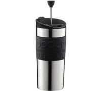 Mug à piston en inox double paroi Bodum Travel Press 0,35 L Noir Noir G