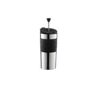 Mug à piston en inox double paroi Bodum Travel Press 0,35 L Noir Noir G