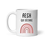 Mug AESH qui déchire femme arc-en-ciel Tasse AESH