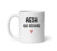 Mug AESH qui déchire femme coeur Tasse AESH