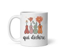 Mug AESH qui déchire fleurs boho bohème Tasse AESH