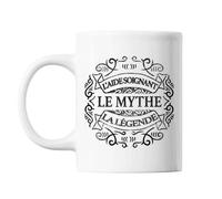 Mug Aide Soignant Le Mythe La Légende Blanc Tasse Cadeau Personnalisé