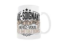 Mug Aide-Soignant - Le seul, le vrai - Méfiez-vous des imitations - Cadeau humoristique métier