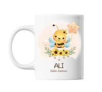 Mug - Ali - Bébé D'amour - Céramique - 325 Ml - Imprimé Recto/Verso