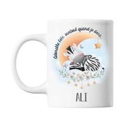 Mug - Ali - Zèbre - Céramique - 325 Ml - Lave-Vaisselle Et Micro-Onde